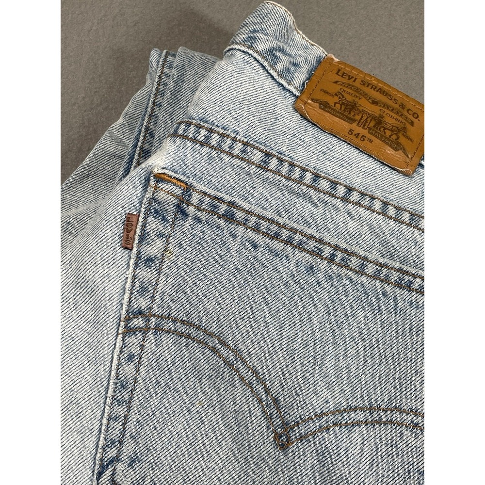 Vintage Levis Jeans Mens 38x34 (36x34) Blue 545 Loose Straight Orange Tab 90s - Picture 10 of 10